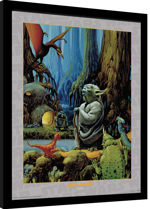 Ingelijste poster Star Wars - Yoda
