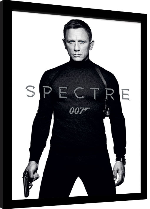 Ingelijste poster James Bond: Spectre - Black and White Teaser