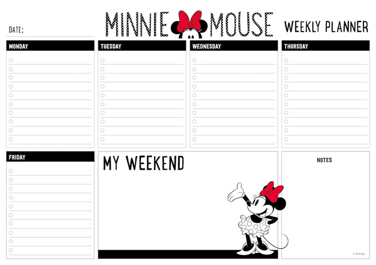 Plánovač Minnie Mouse