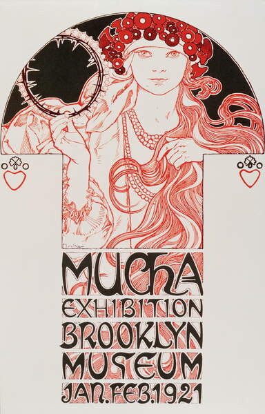 Obrazová reprodukce Exhibition Brooklyn Museum, Mucha, Alphonse Marie, 26.7x40 cm