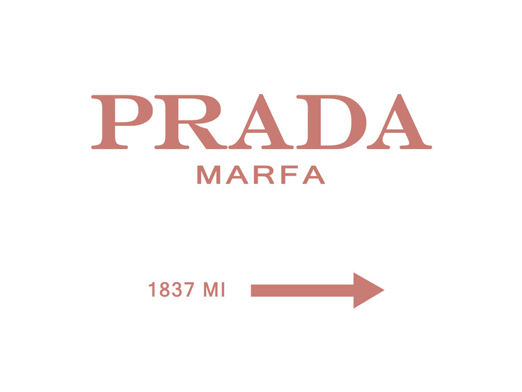 Ilustrace Prada marfa peach, Finlay & Noa, 40 × 30 cm