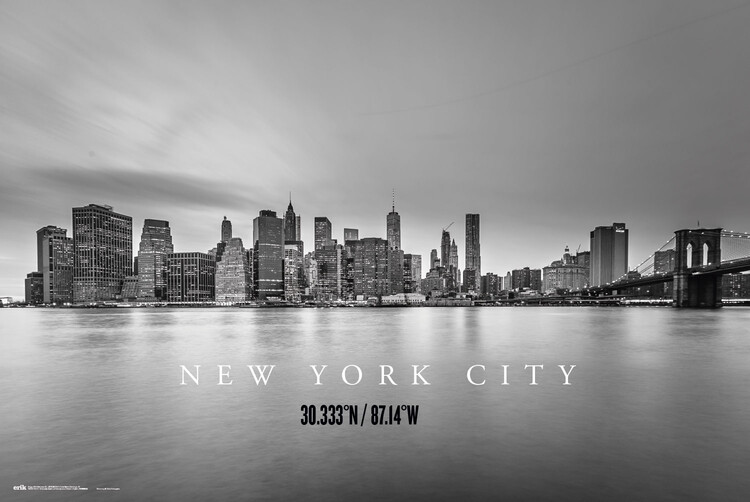 Plakát, Obraz - New York City Skyline, (61 x 91.5 cm)