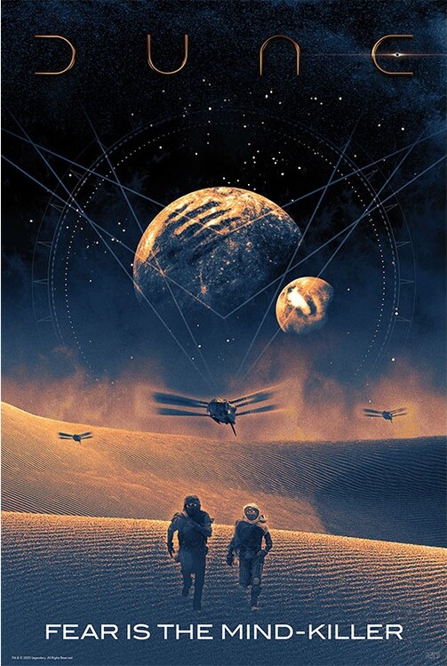 Plakát, Obraz - Dune - Fear is the mind-killer, (61 x 91.5 cm)