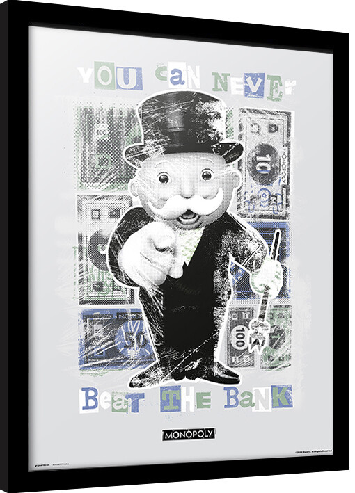 Poster incorniciato Monopoly - You Can Never Beat The Bank
