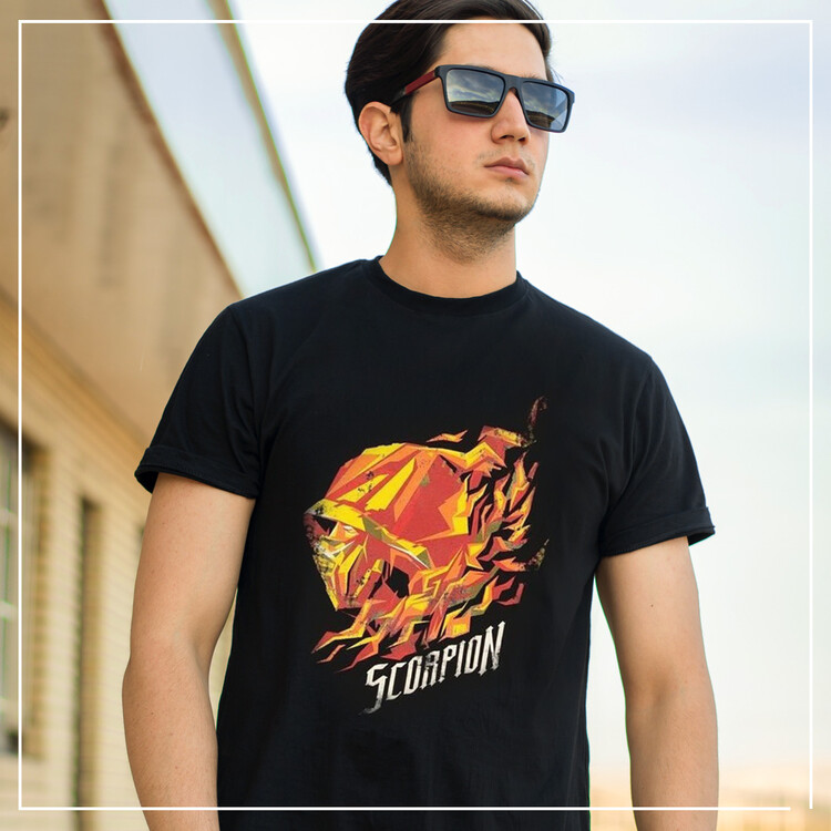 T-Shirt Mortal Kombat - Scorpion Flame