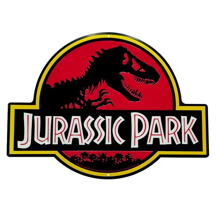Metallschild Jurrasic Park - Logo