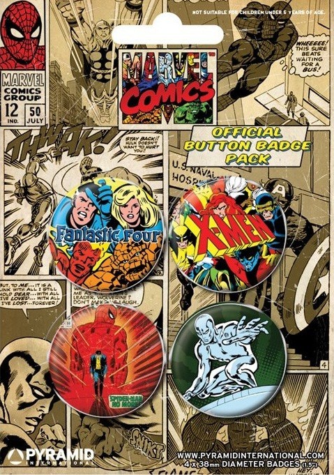 Set de chapas MARVEL COMICS 1