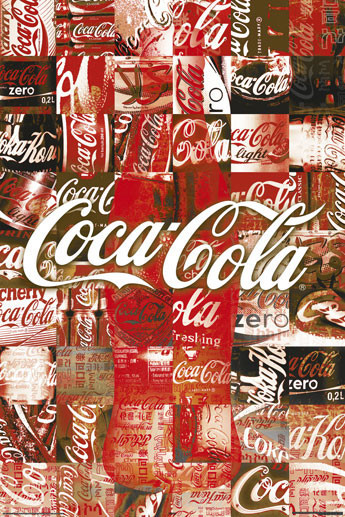 Plagát Coca Cola - patchwork