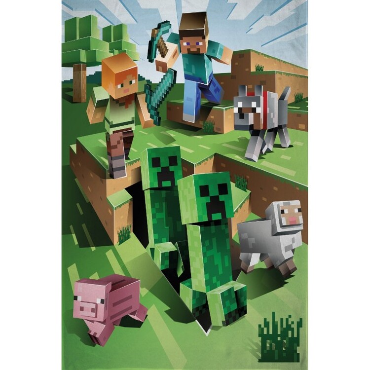 Dekentje Minecraft - Overworld