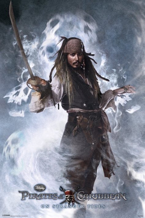 PIRÁTI Z KARIBIKU 4 - jack - Metalický plakát