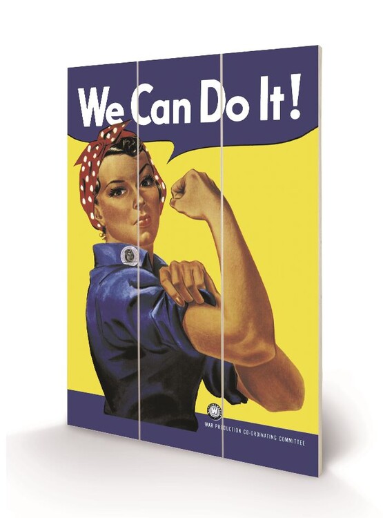 Bild auf Holz Rosie the Riveter