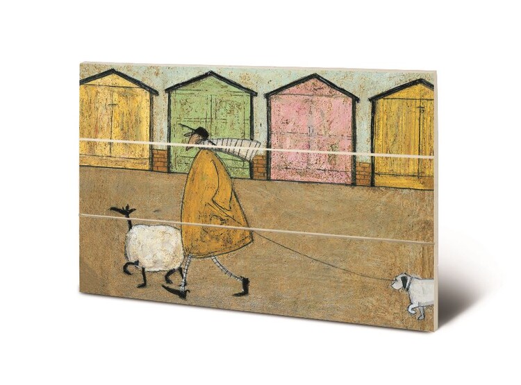 Levně Dřevěný obraz Sam Toft - Along the Prom, 59 × 40 cm