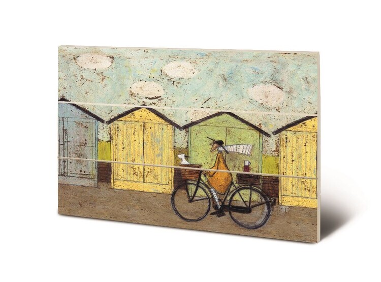 Levně Dřevěný obraz Sam Toft - Off for a Breakfast, 20 × 29.5 cm