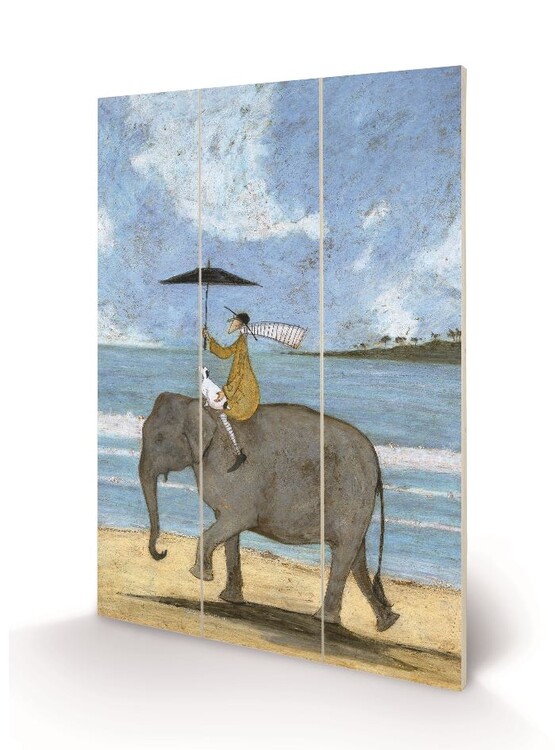Levně Dřevěný obraz Sam Toft - On the Edge of the Sand, 20 × 29.5 cm