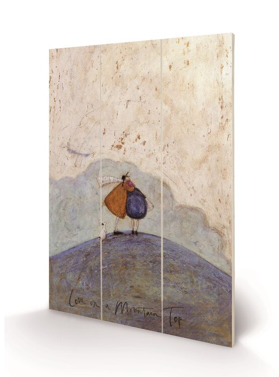 Levně Dřevěný obraz Sam Toft - Love on a Mountain Top, 40 × 59 cm
