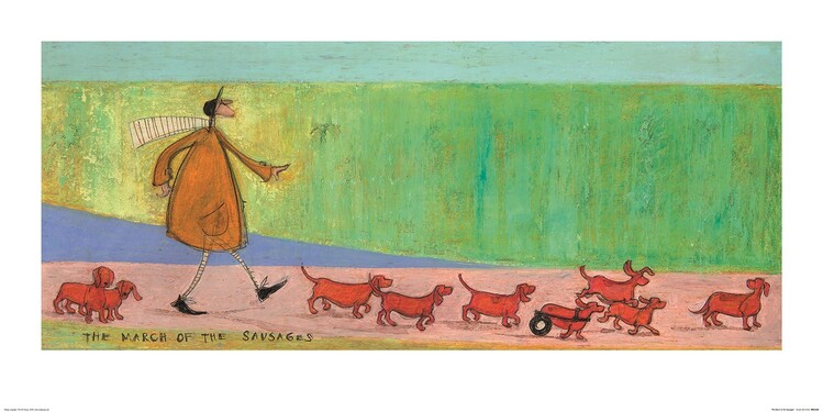 Umělecký tisk Sam Toft - The March of the Sausages, Sam Toft, (60 x 30 cm)