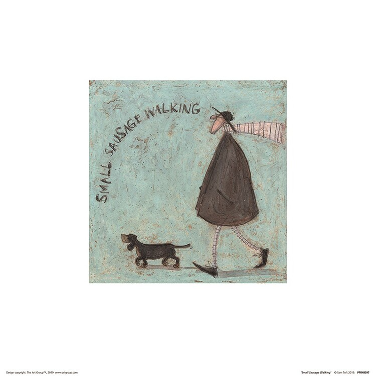 Kunsttryk Sam Toft - Small Sausage Walking