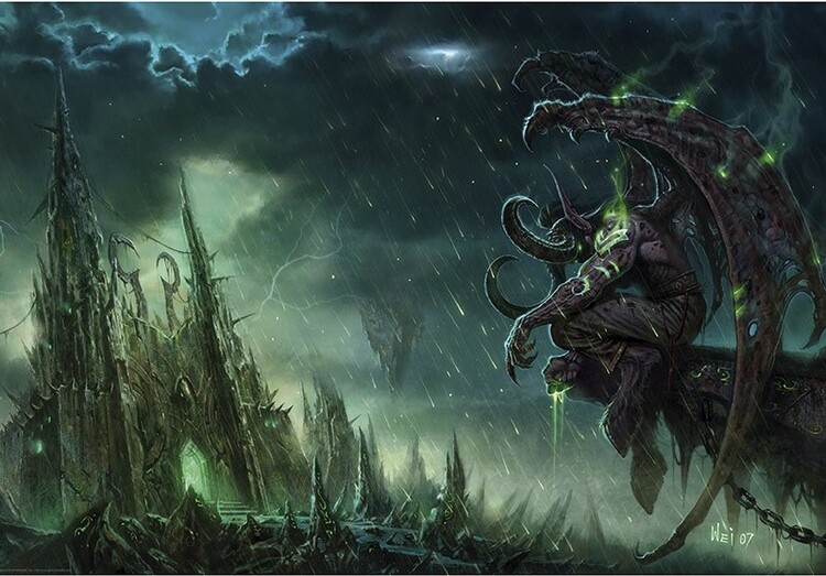 Plakát, Obraz - World of Warcraft - Illidan Stormrage, (91.5 x 61 cm)