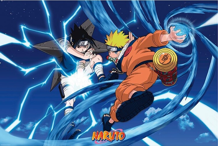 Plakát, Obraz - Naruto Shippuden - Naruto & Sasuke, 91.5x61 cm