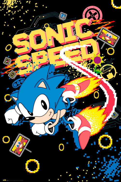 Plakát, Obraz - Sonic the Hedgehog - Speed, (61 x 91.5 cm)