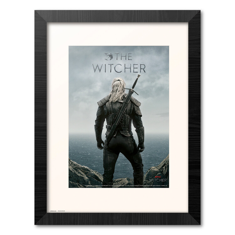 Rámovaný plakát The Witcher - Geralt Backwards