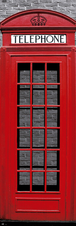 Plakát, Obraz - London - Red Telephone Box, 53 × 158 cm