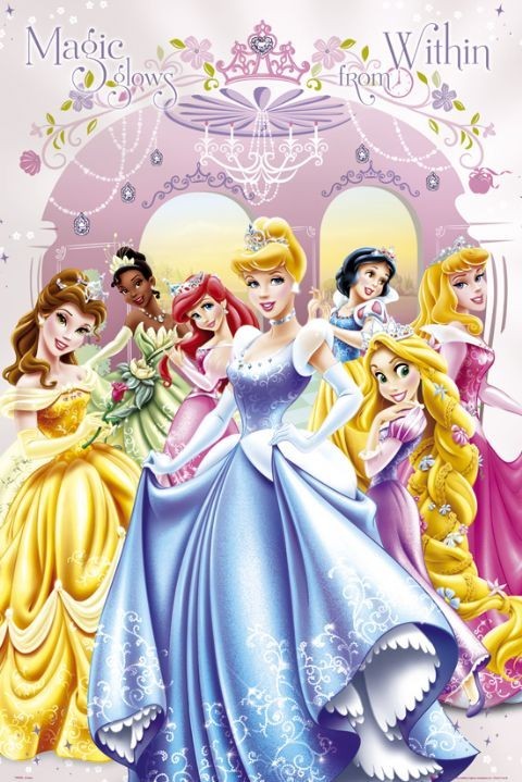 Plakát DISNEY PRINCEZNY - glow within