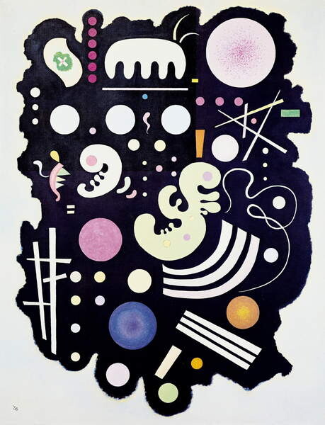 Levně Plakát, Obraz - Variegated Black painting (1935), Wassily Kandinsky, 30 × 40 cm