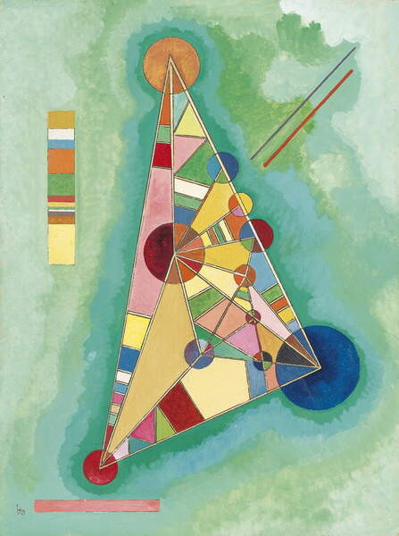 Obrazová reprodukce Colorful in the triangle, Kandinsky, Wassily, 30x40 cm
