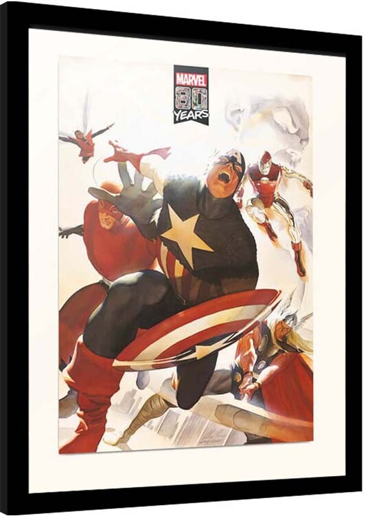Zarámovaný plagát Marvel - 80 years Anniversary