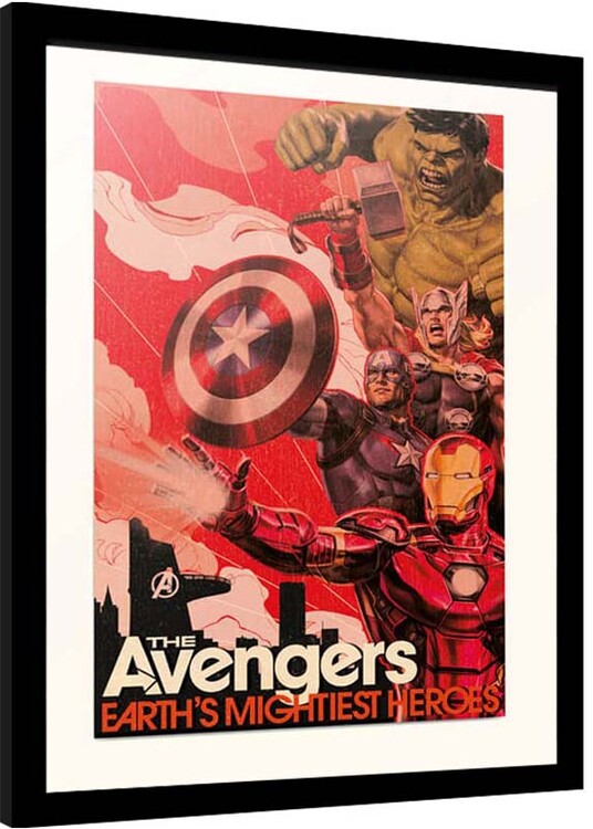 Poster incorniciato Marvel: Avengers - Earth‘s Mightiest Heroes