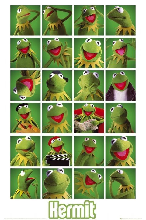 Poster MUPPETS - kermit collage