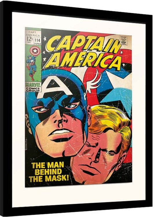 Ingelijste poster Marvel - Captain America