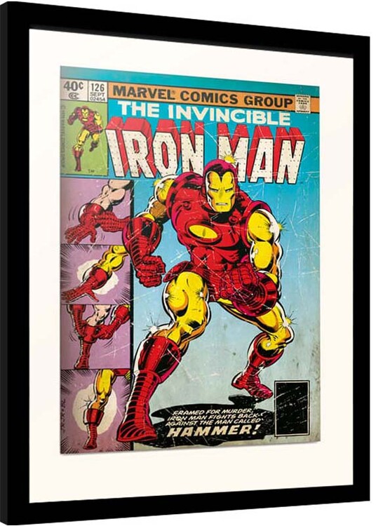 Ingelijste poster Marvel - Iron Man