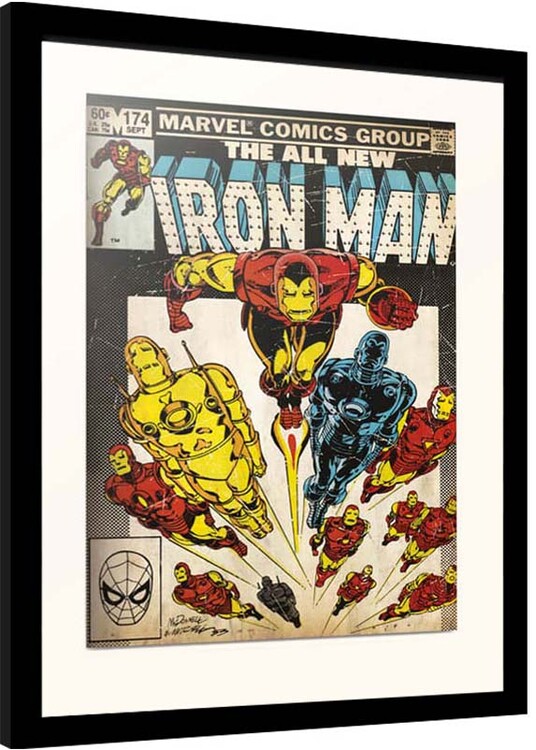 Zarámovaný plagát Marvel - Iron Man