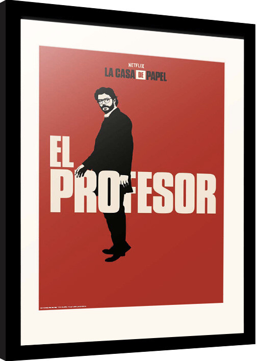Ingelijste poster La Casa De Papel - El Profesor