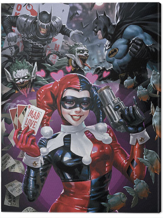 Levně Obraz na plátně Harley Quinn - The One Who Laughs, 2 - 60×80 cm