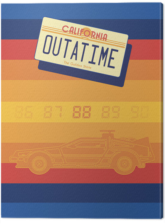 Obraz na plátně Back to the Future - Retro Stripes
