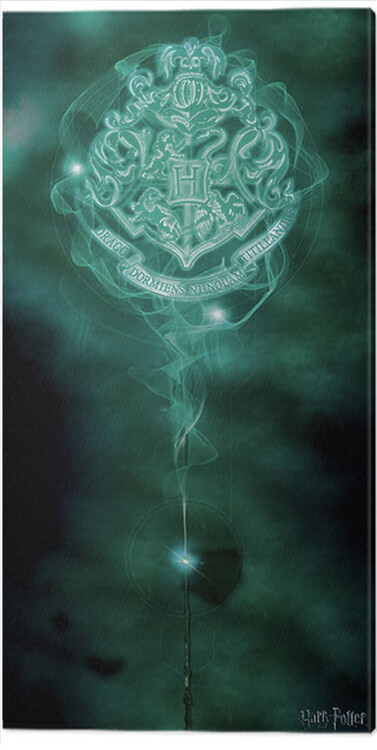 Billede på lærred Harry Potter - Hogwarts Crest Patronus