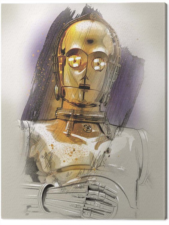 Obraz na płótnie Star Wars The Last Jedi - C - 3PO Brushstroke
