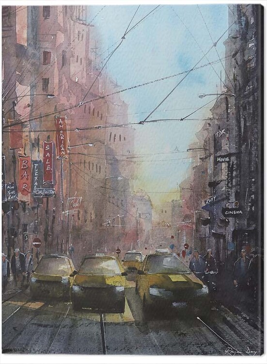 Levně Obraz na plátně Rajan Dey - New York on a Sunny Afternoon, 2 - 40×50 cm