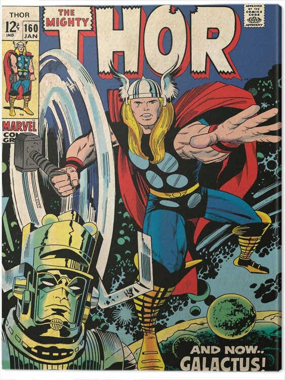 Billede på lærred Thor - Galactus