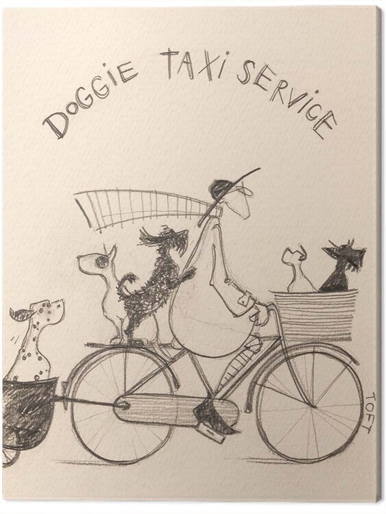 Obraz na plátně Sam Toft - Doggie Taxi Servise, 2 - 30×40 cm