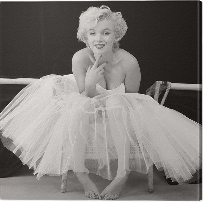 Obraz na plátně Marilyn Monroe - Ballerina, (40 x 40 cm)