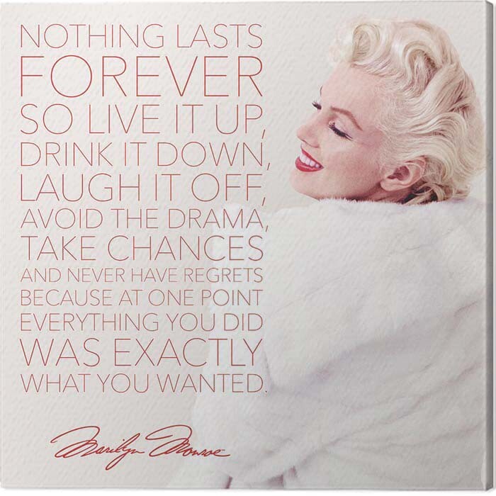 Obraz na płótnie Marilyn Monroe - Nothing Lasts Forever