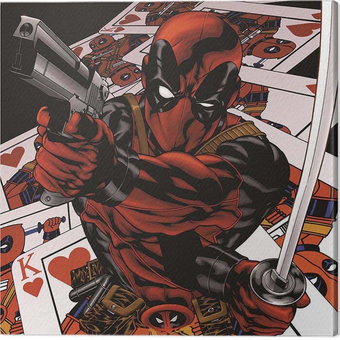 Bild auf Leinwand Deadpool - Cards