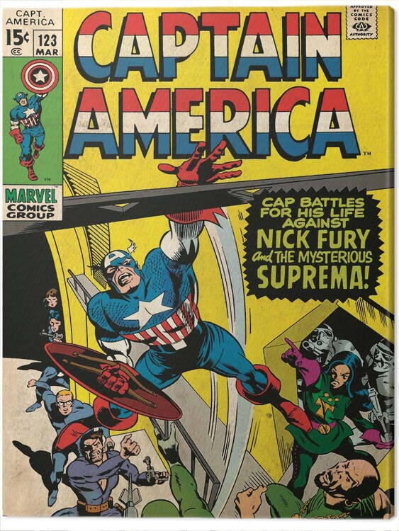 Billede på lærred Captain America - Superman