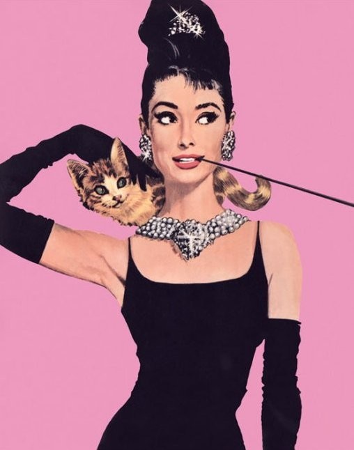 Poster AUDREY HEPBURN - pink