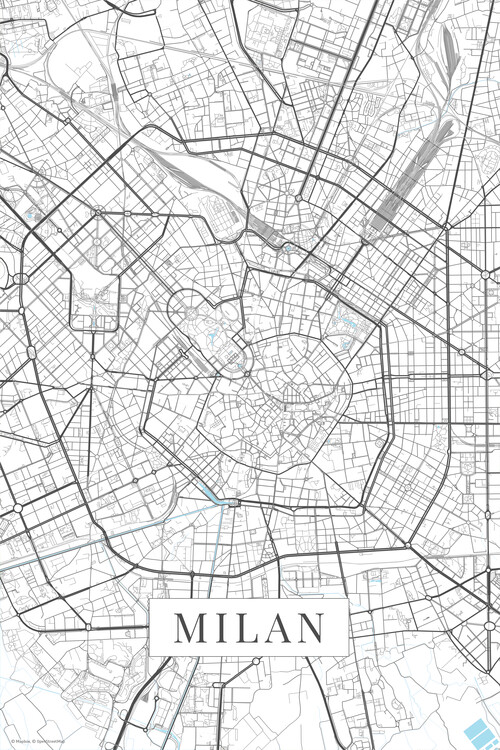Levně Plakát, Obraz - Milan white, POSTERS, 26.7 × 40 cm