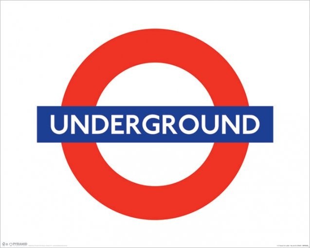 Poster London - underground sign